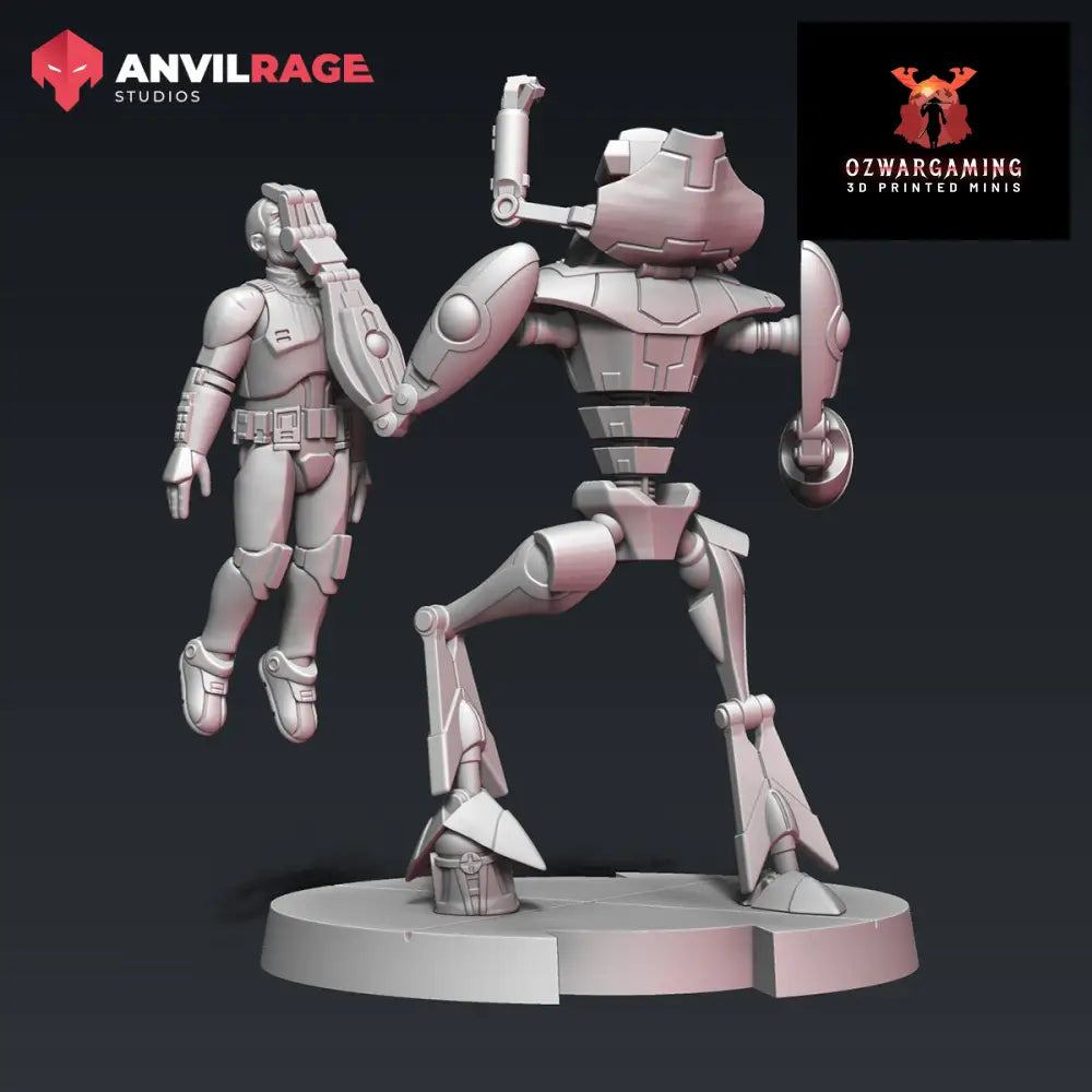 Baywatch Tactical Droid | Anvilrage Galactic SciFi Miniatures 32mm 1/47 Legion Scale Role Playing Miniatures
