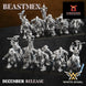 Beastmen Heavy Beserkers | White Angel 28/32mm Fantasy Wargaming Miniatures