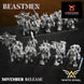 Beastmen Heavy Warriors Great Weapons | White Angel 28/32mm Fantasy Wargaming Miniatures
