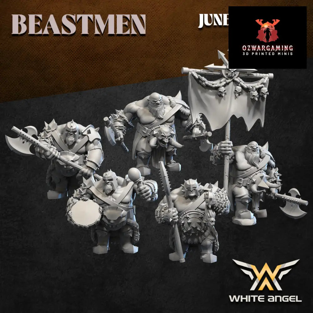 Beastmen Infernal Ogres | White Angel 28/32mm Fantasy Wargaming Miniatures