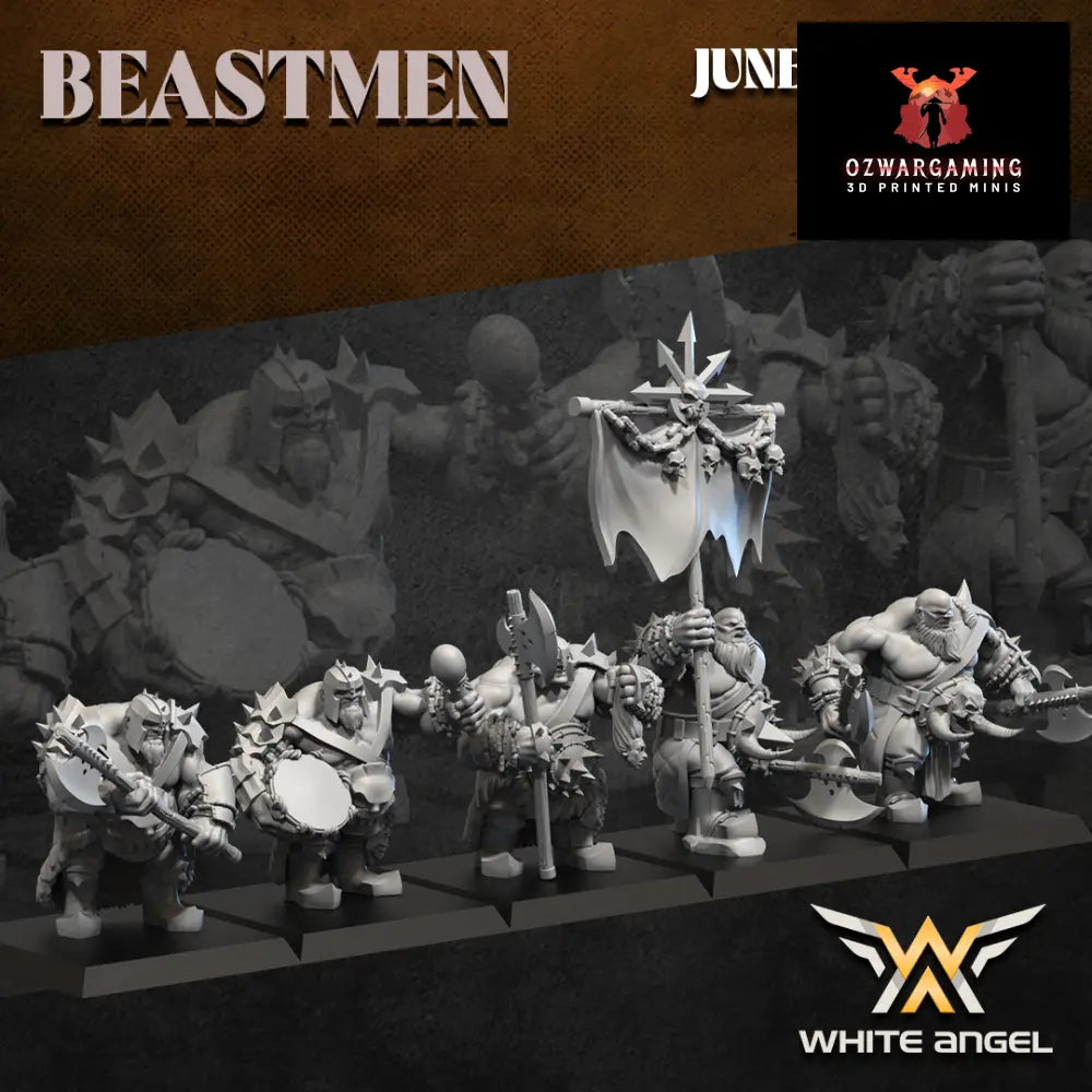 Beastmen Infernal Ogres | White Angel 28/32mm Fantasy Wargaming Miniatures
