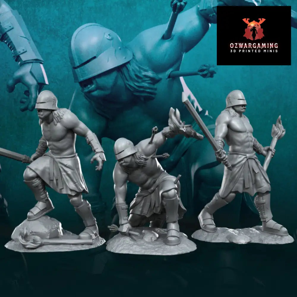 Blood Handed Bezerkers | Davale Games 25mm Fantasy Wargaming Miniatures Role Playing Miniatures