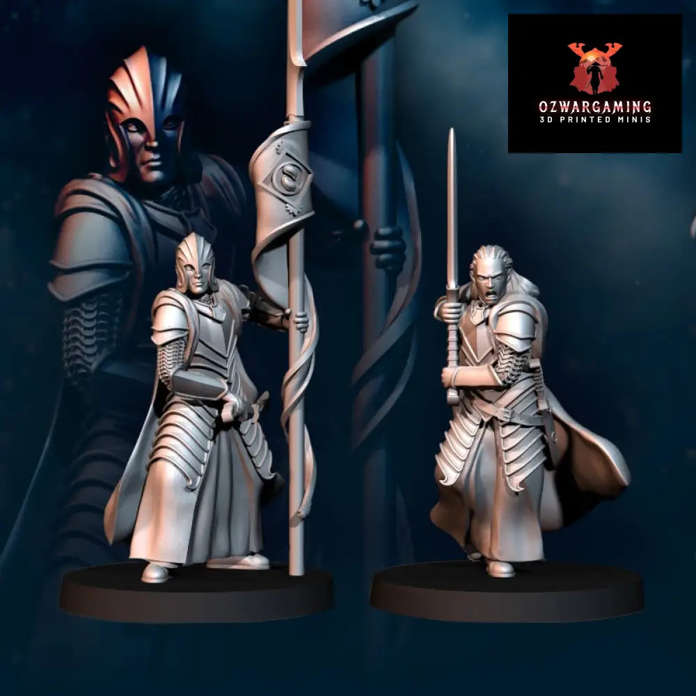 Bloody Elf Captains | Davale Games 25mm Fantasy Wargaming Miniatures Role Playing Miniatures