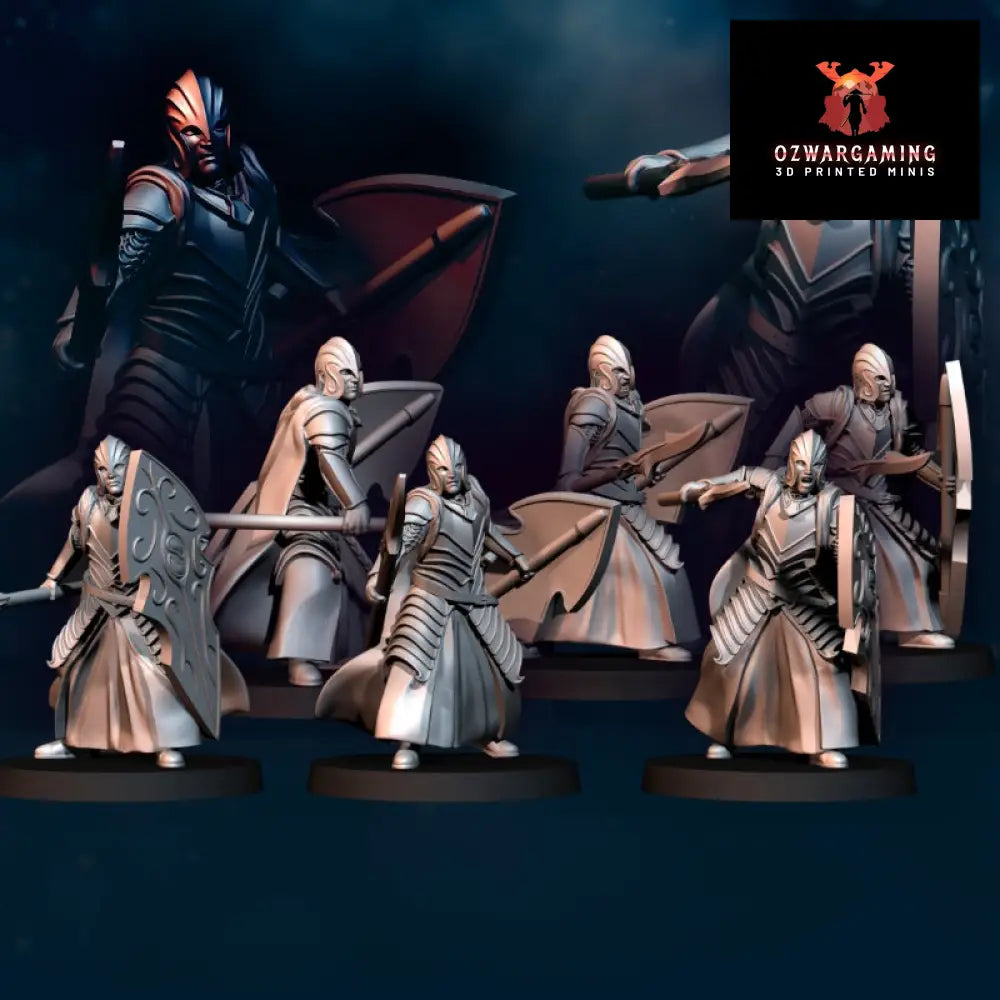 Bloody Elf Warriors Spear | Davale Games 25mm Fantasy Wargaming Miniatures Role Playing Miniatures