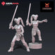 Blue Mistress Foot and Tank Commander | Anvilrage Galactic SciFi Miniatures 32mm 1/47 Legion Scale Role Playing