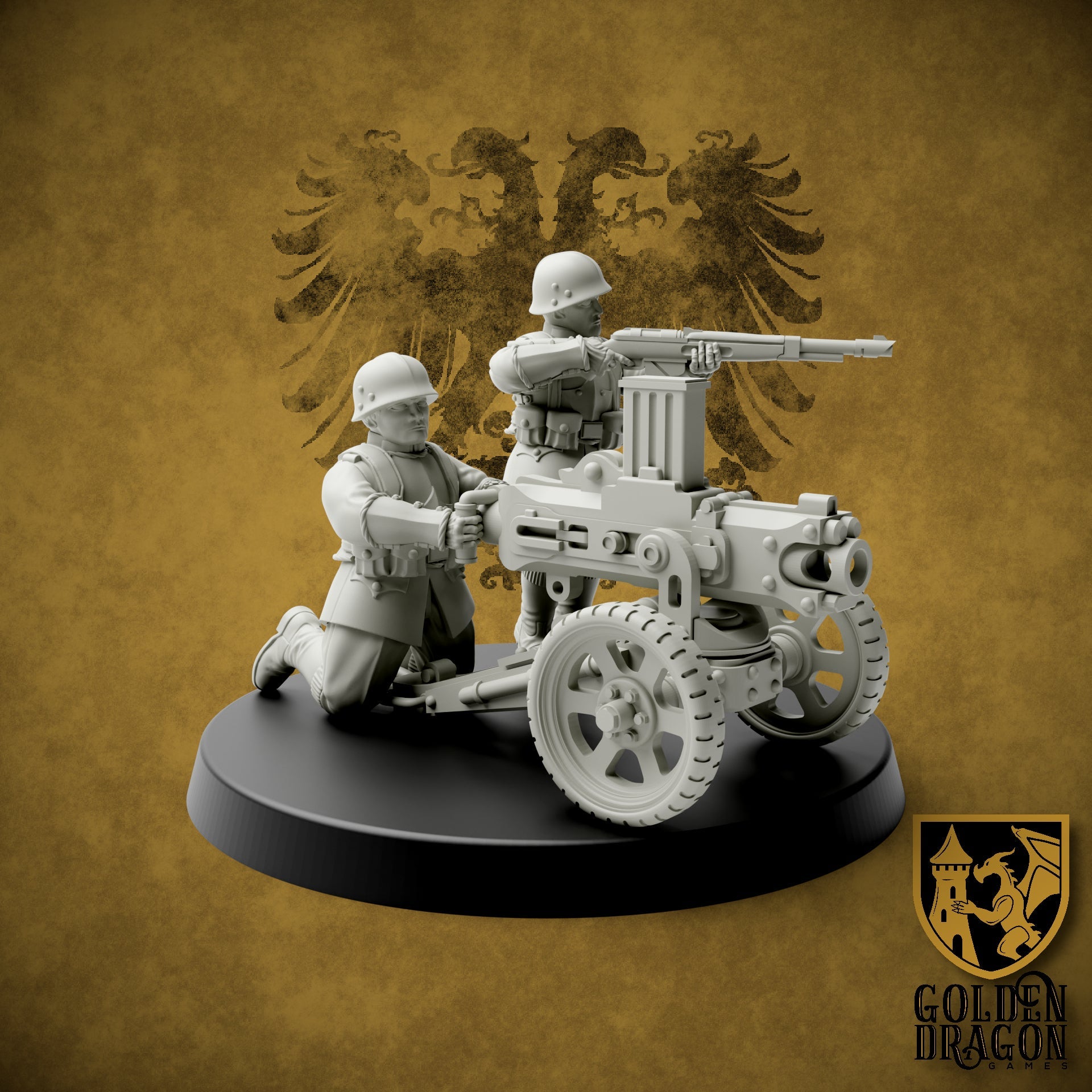 Holy Roman Empire Heavy Weapons | Golden Dragon Games Weird WW2 Heavy Slug Thrower Role Playing Miniatures