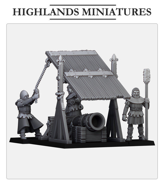 Kingdom Of Gallia Bombard | Highlands Miniatures 28/32mm Fantasy Wargaming Miniatures Role Playing Miniatures