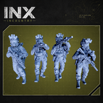 INX Incountry Legacy Containment Fireteam |  Echo Dark Studios Modern Military Wargaming Miniatures