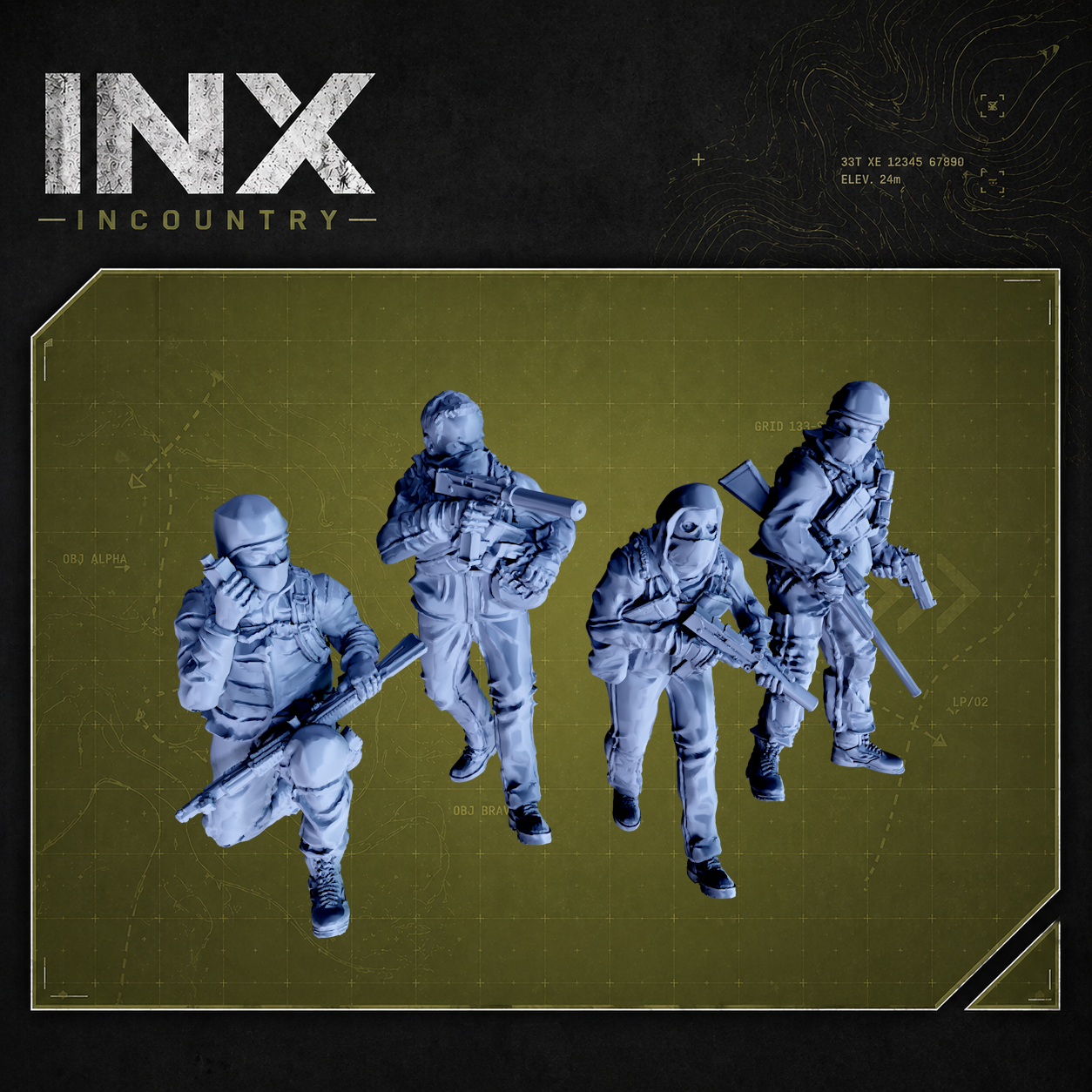 INX Incountry Legacy Cartel |  Echo Dark Studios Modern Military Wargaming Miniatures