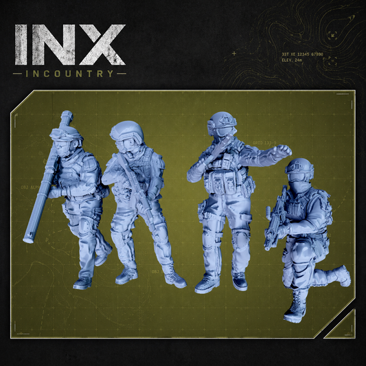 INX Incountry Legacy African Regular Support Weapons |  Echo Dark Studios Modern Military Wargaming Miniatures