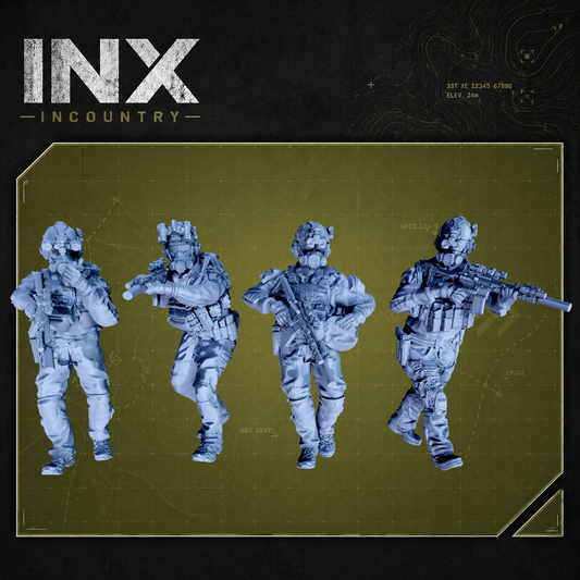 INX Incountry Legacy Containment Unit Alpha |  Echo Dark Studios Modern Military Wargaming Miniatures