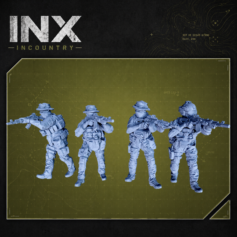 INX Incountry Legacy African Spetsnaz |  Echo Dark Studios Modern Military Wargaming Miniatures