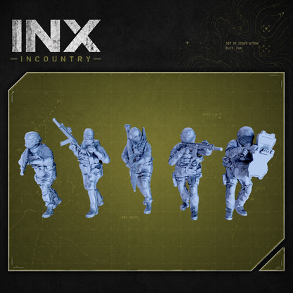 INX Incountry Legacy Eastern Mercenary Breach Team |  Echo Dark Studios Modern Military Wargaming Miniatures