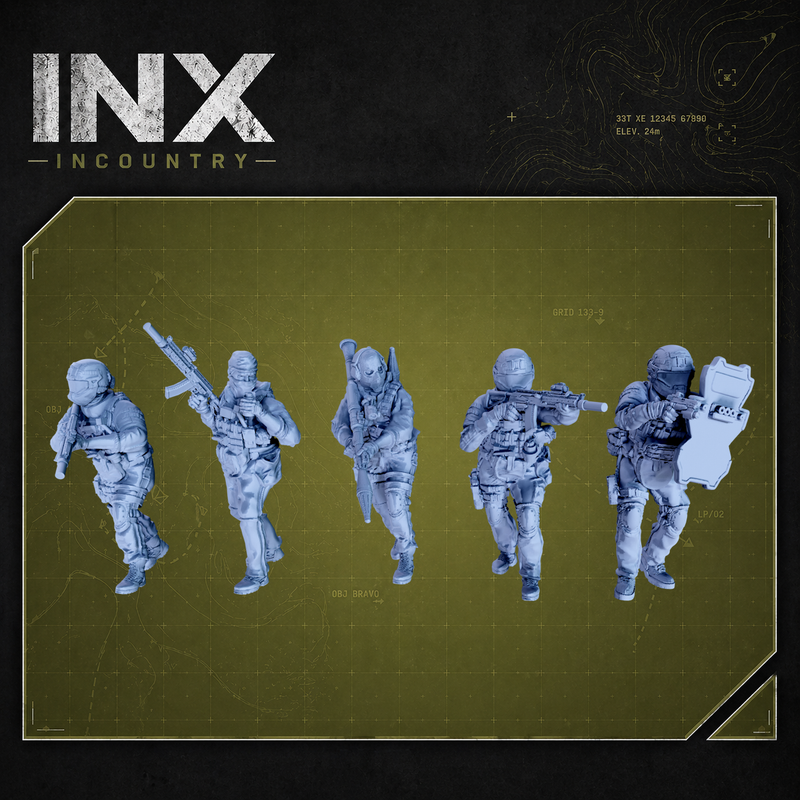 INX Incountry Legacy Eastern Mercenary Breach Team |  Echo Dark Studios Modern Military Wargaming Miniatures