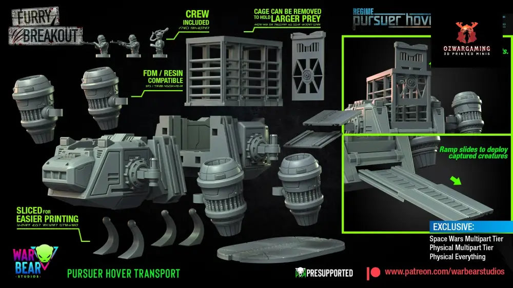 Breakout Regime Transporter | Warbear Studios 28mm SciFi Wargaming Miniatures Role Playing Miniatures