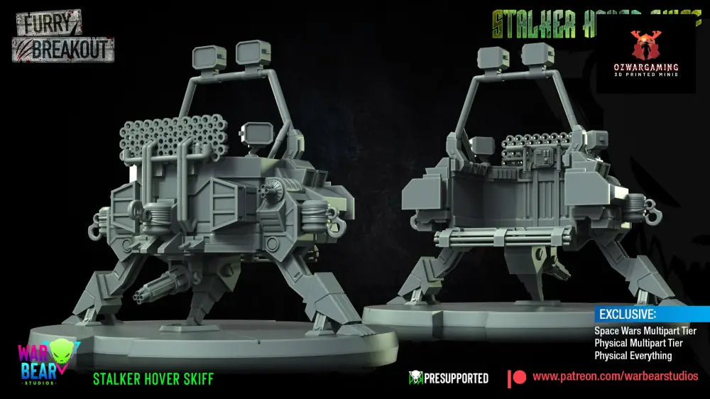 Breakout Stalker Skiff | Warbear Studios 28mm SciFi Wargaming Miniatures Role Playing Miniatures
