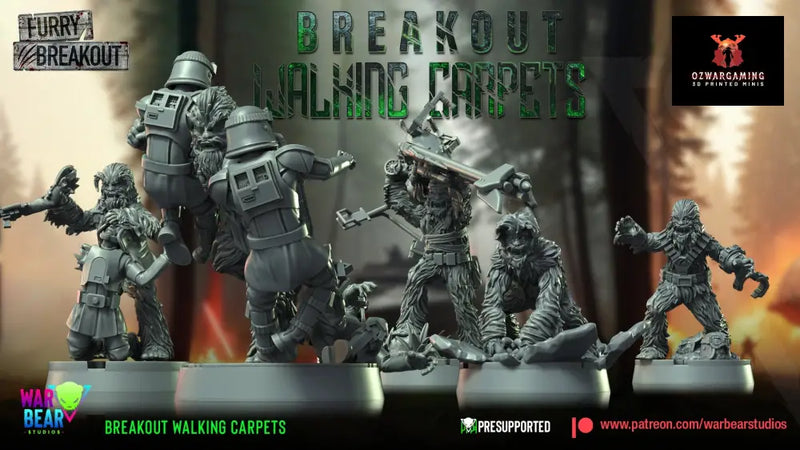 Breakout Walking Carpets Monopose | Warbear Studios 28mm SciFi Wargaming Miniatures Role Playing Miniatures