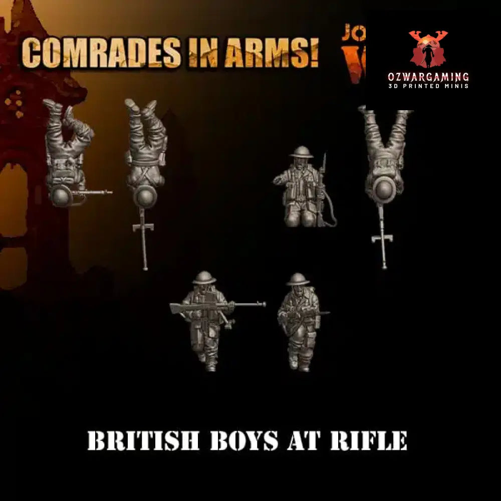 British Army Boys AT Teams | 3D Breed 28mm WW2 Wargaming Miniatures Role Playing Miniatures