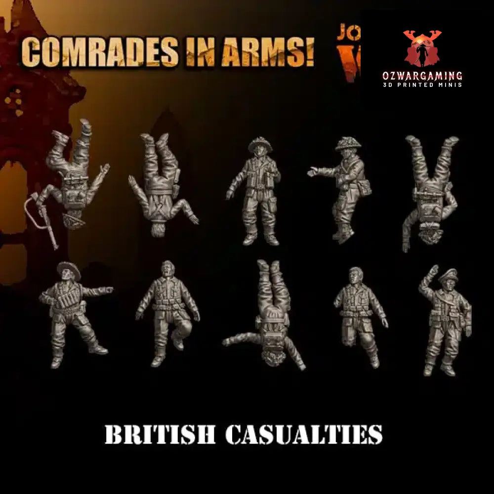 British Army Casualties | 3D Breed 28mm WW2 Wargaming Miniatures Role Playing Miniatures