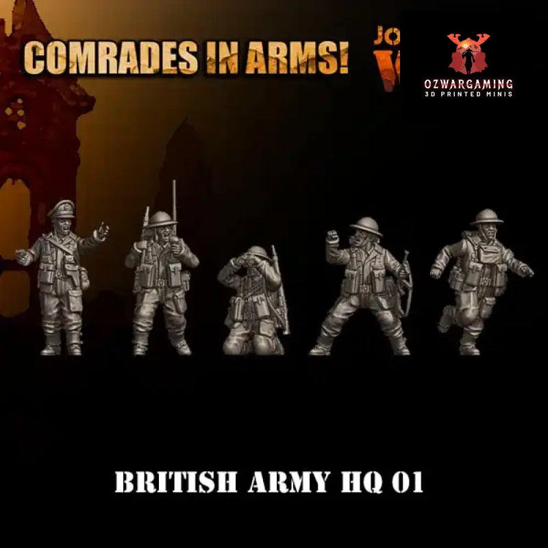 British Army HQ 1 | 3D Breed 28mm WW2 Wargaming Miniatures Role Playing Miniatures