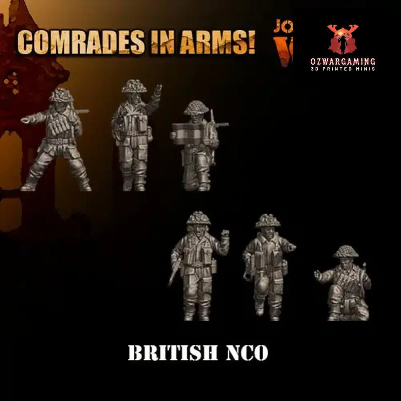 British Army NCOs | 3D Breed 28mm WW2 Wargaming Miniatures Role Playing Miniatures