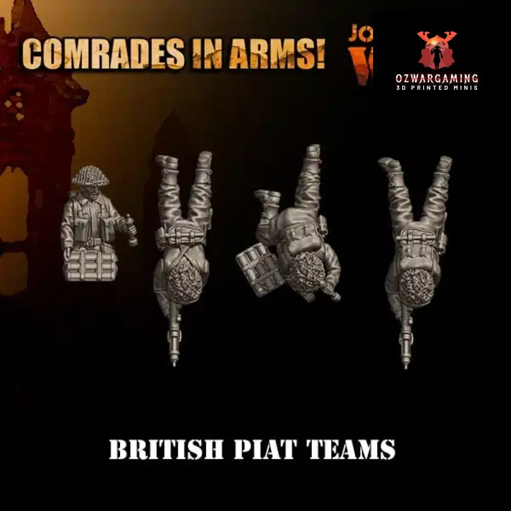 British Army PIAT Teams | 3D Breed 28mm WW2 Wargaming Miniatures Role Playing Miniatures