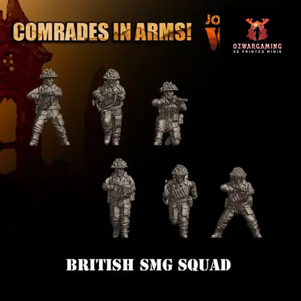 British Army SMG | 3D Breed 28mm WW2 Wargaming Miniatures Role Playing Miniatures