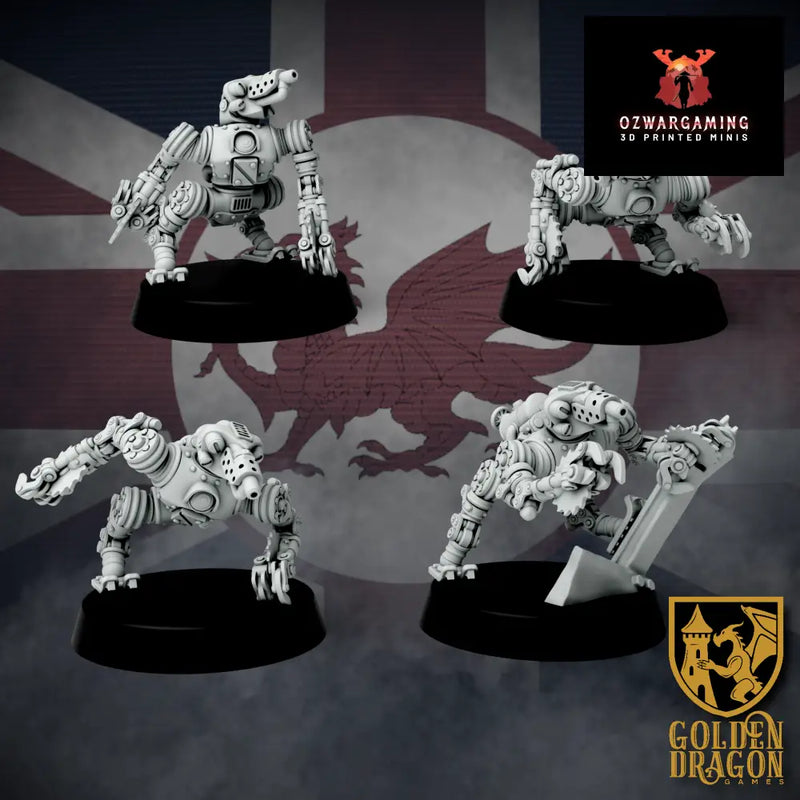 British Empire Gremlin Automaton Supports | Golden Dragon Games Weird WW2 Role Playing Miniatures