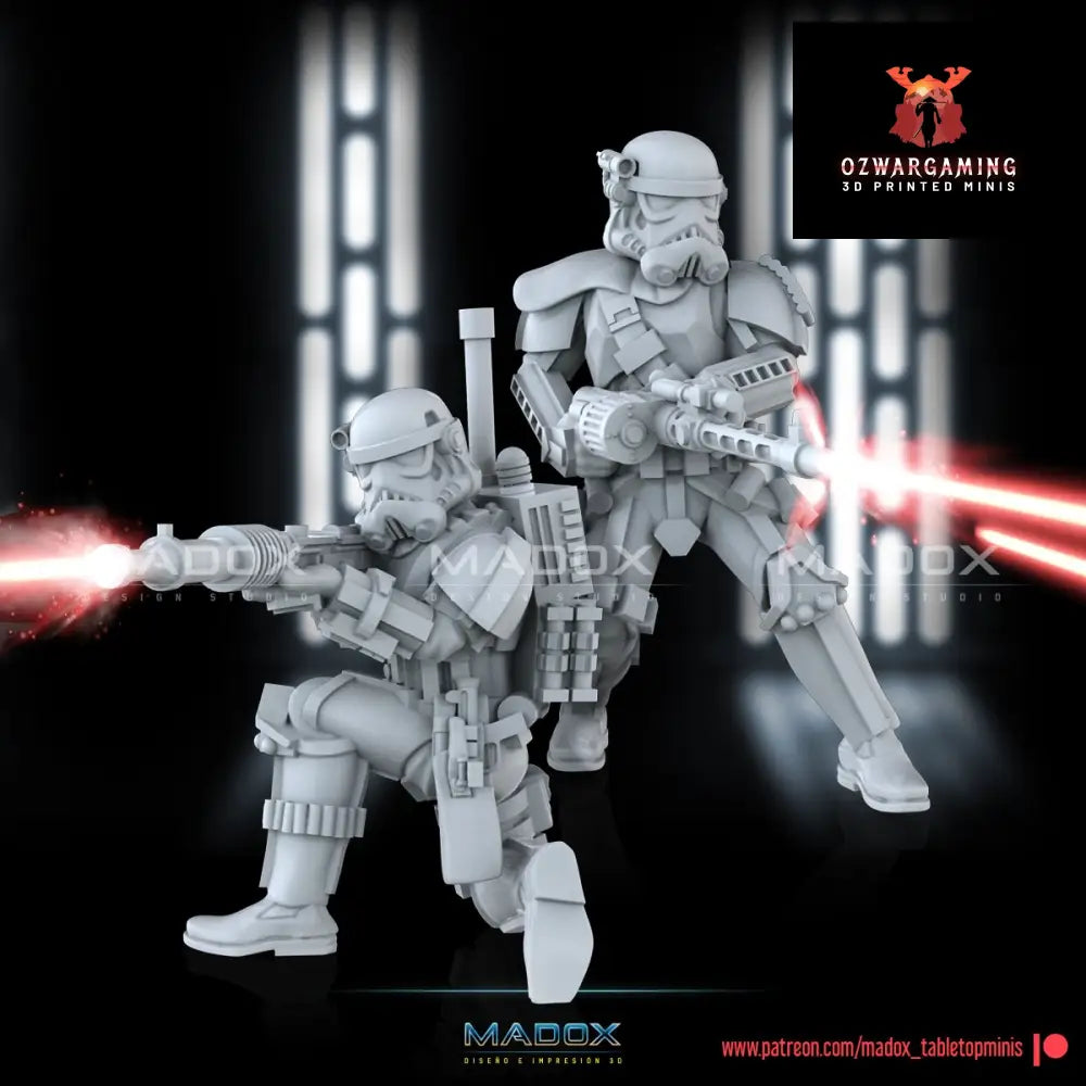 Buckethead Heavy Weapons Attachment | Warbear Studios 28mm SciFi Wargaming Miniatures Role Playing Miniatures