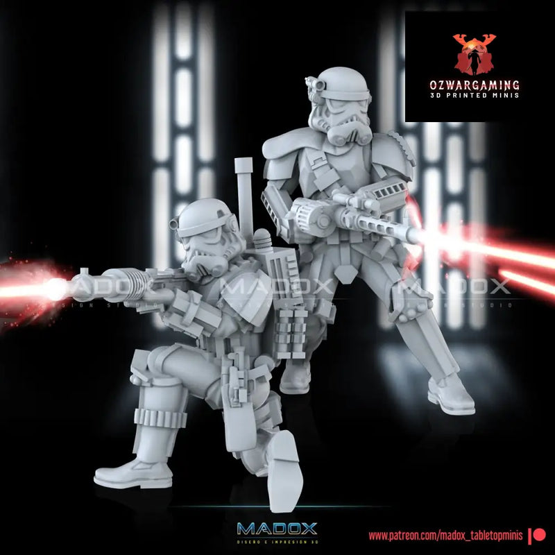 Buckethead Heavy Weapons Attachment | Warbear Studios 28mm SciFi Wargaming Miniatures Role Playing Miniatures