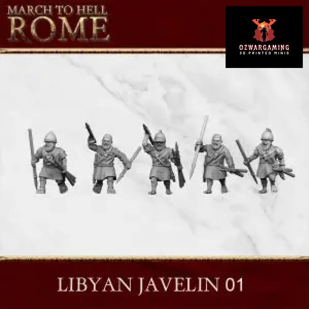Carthaginian Javelinmen | 3DBreed 15mm Wargaming Miniatures Role Playing Miniatures