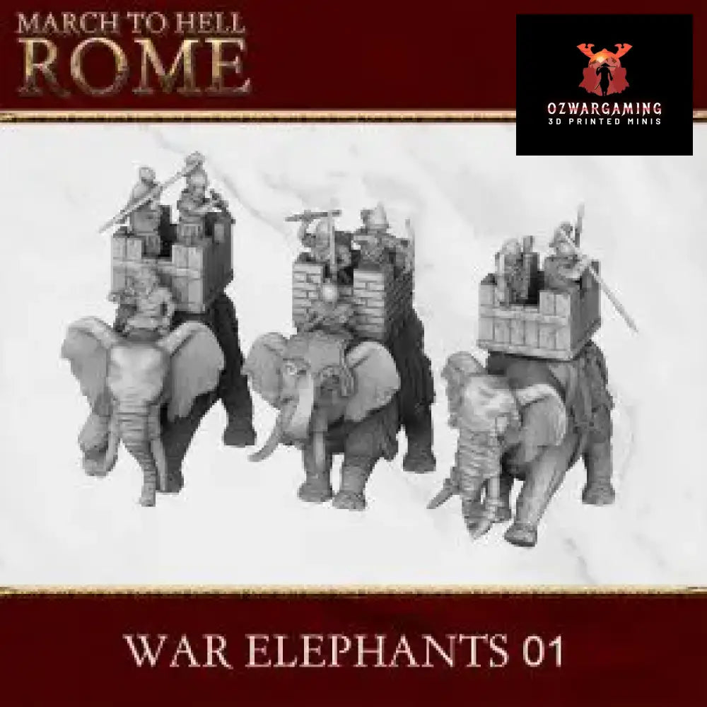 Carthaginian War Elephants | 3DBreed 15mm Wargaming Miniatures Role Playing Miniatures