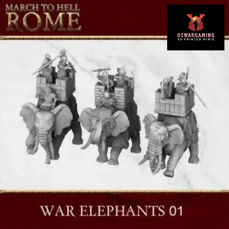 Carthaginian War Elephants | 3DBreed 15mm Wargaming Miniatures Role Playing Miniatures