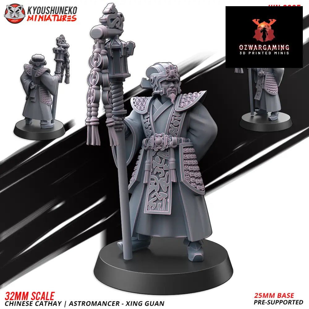 Cathay Astromancer Xing Guan | Kyoushuneko 28/32mm Fantasy Wargaming Miniatures Role Playing Miniatures