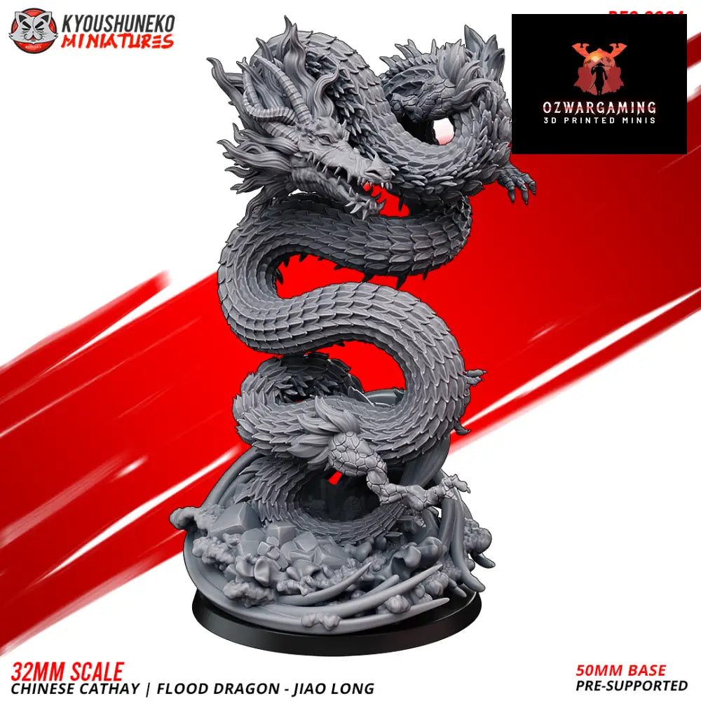 Cathay Flood Dragon | Kyoushuneko 28/32mm Fantasy Wargaming Miniatures Role Playing Miniatures
