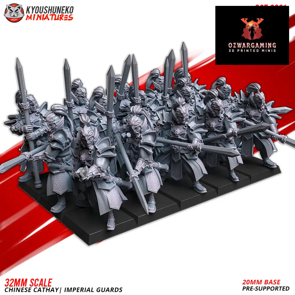 Cathay Imperial Guards | Kyoushuneko 28/32mm Fantasy Wargaming Miniatures Role Playing Miniatures
