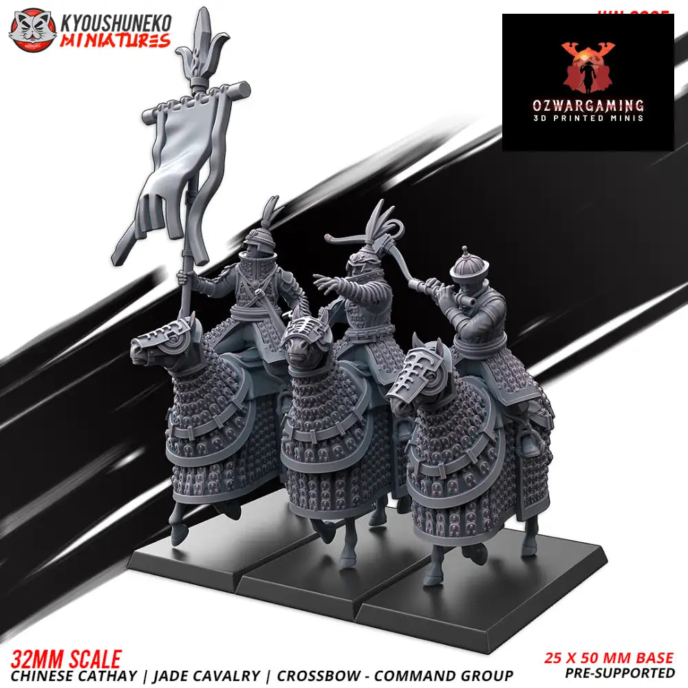Cathay Jade Cavalry Crossbows | Kyoushuneko 28/32mm Fantasy Wargaming Miniatures Role Playing Miniatures