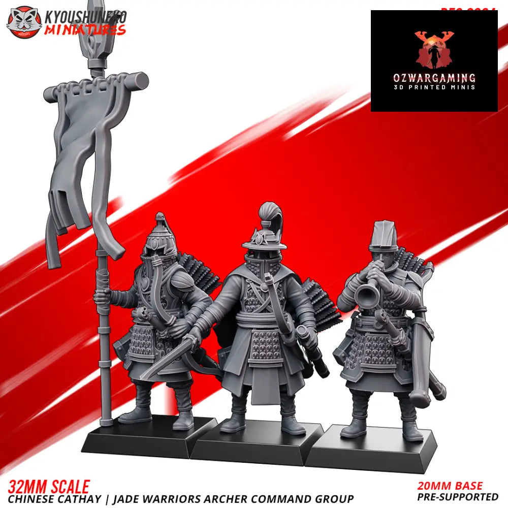 Cathay Jade Warriors Archers | Kyoushuneko 28/32mm Fantasy Wargaming Miniatures Role Playing Miniatures