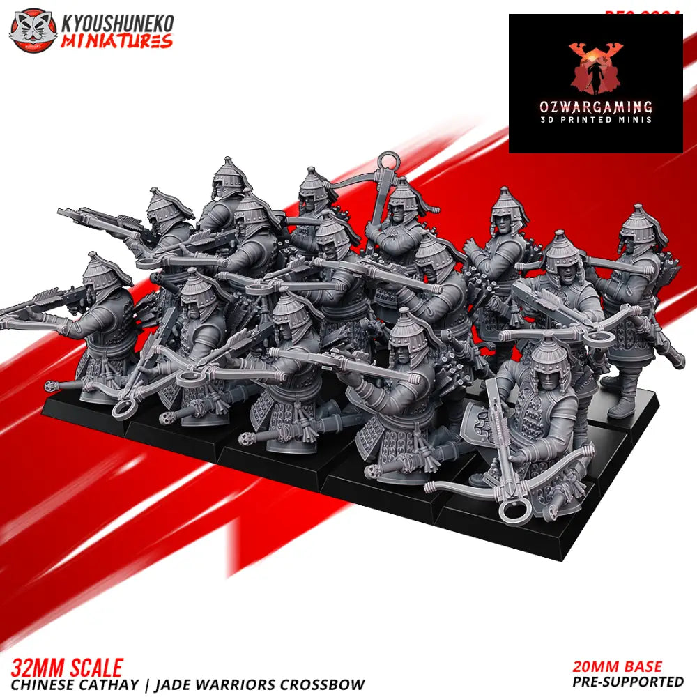 Cathay Jade Warriors Crossbows | Kyoushuneko 28/32mm Fantasy Wargaming Miniatures Role Playing Miniatures