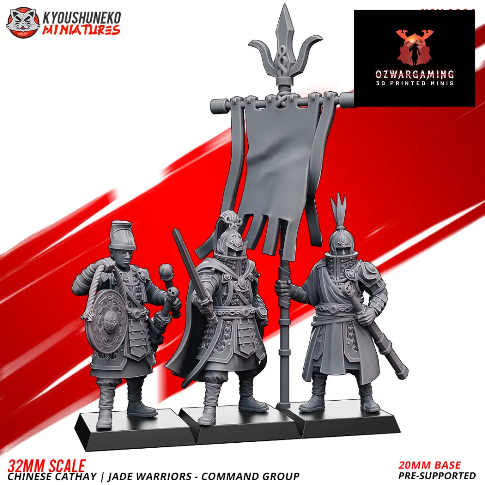 Cathay Jade Warriors Halberds | Kyoushuneko 28/32mm Fantasy Wargaming Miniatures Role Playing Miniatures