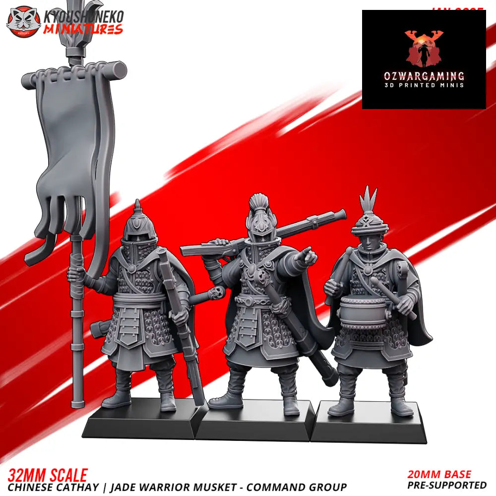 Cathay Jade Warriors Muskets | Kyoushuneko 28/32mm Fantasy Wargaming Miniatures Role Playing Miniatures