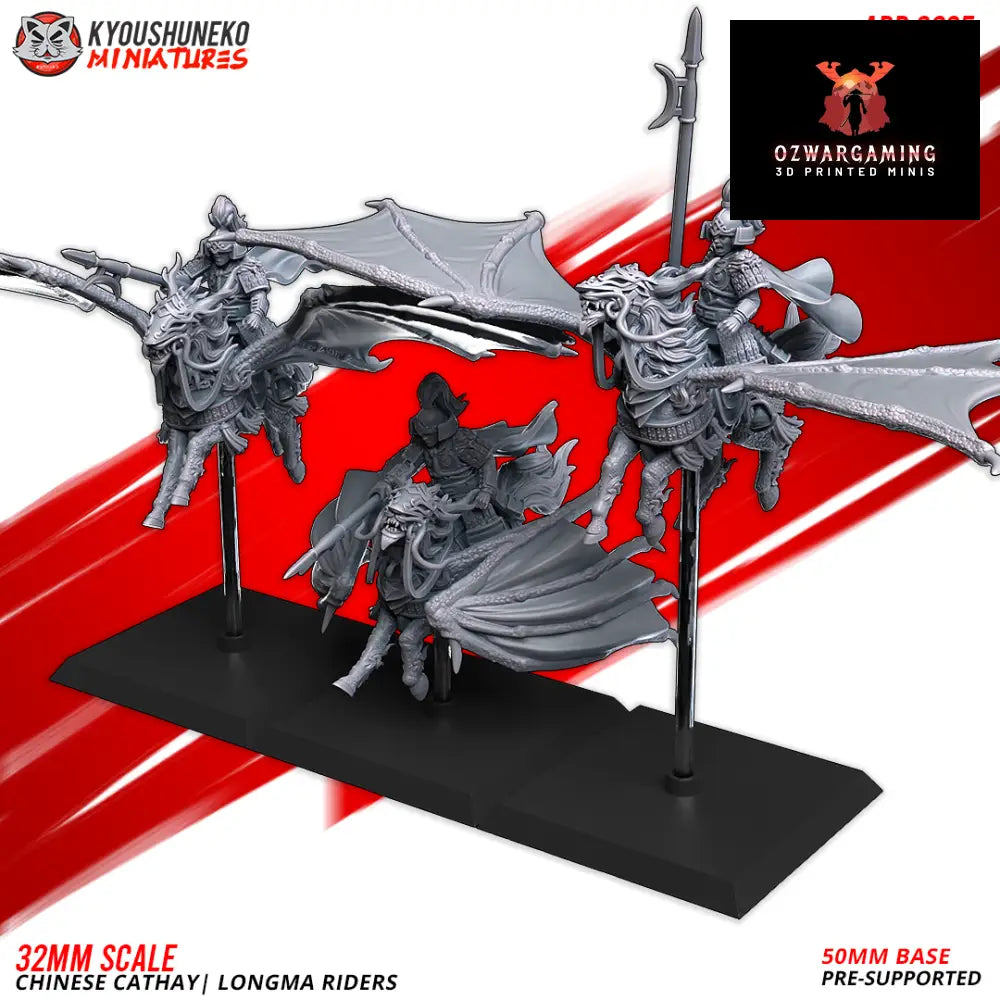 Cathay Longma Riders | Kyoushuneko 28/32mm Fantasy Wargaming Miniatures Role Playing Miniatures