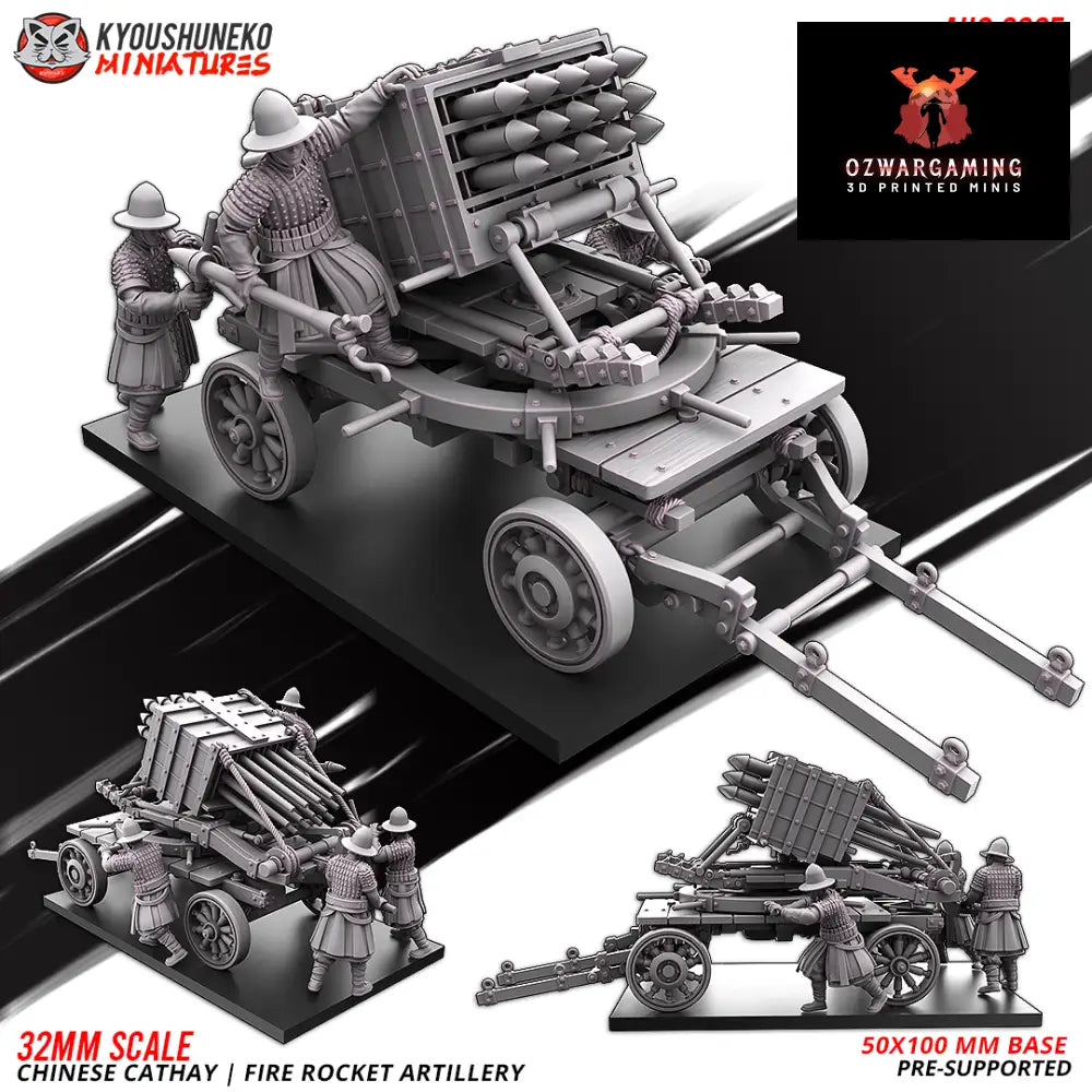 Cathay Rocket Battery | Kyoushuneko 28/32mm Fantasy Wargaming Miniatures Role Playing Miniatures