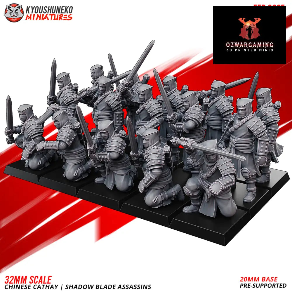 Cathay Shadow Blade Assassins | Kyoushuneko 28/32mm Fantasy Wargaming Miniatures Role Playing Miniatures