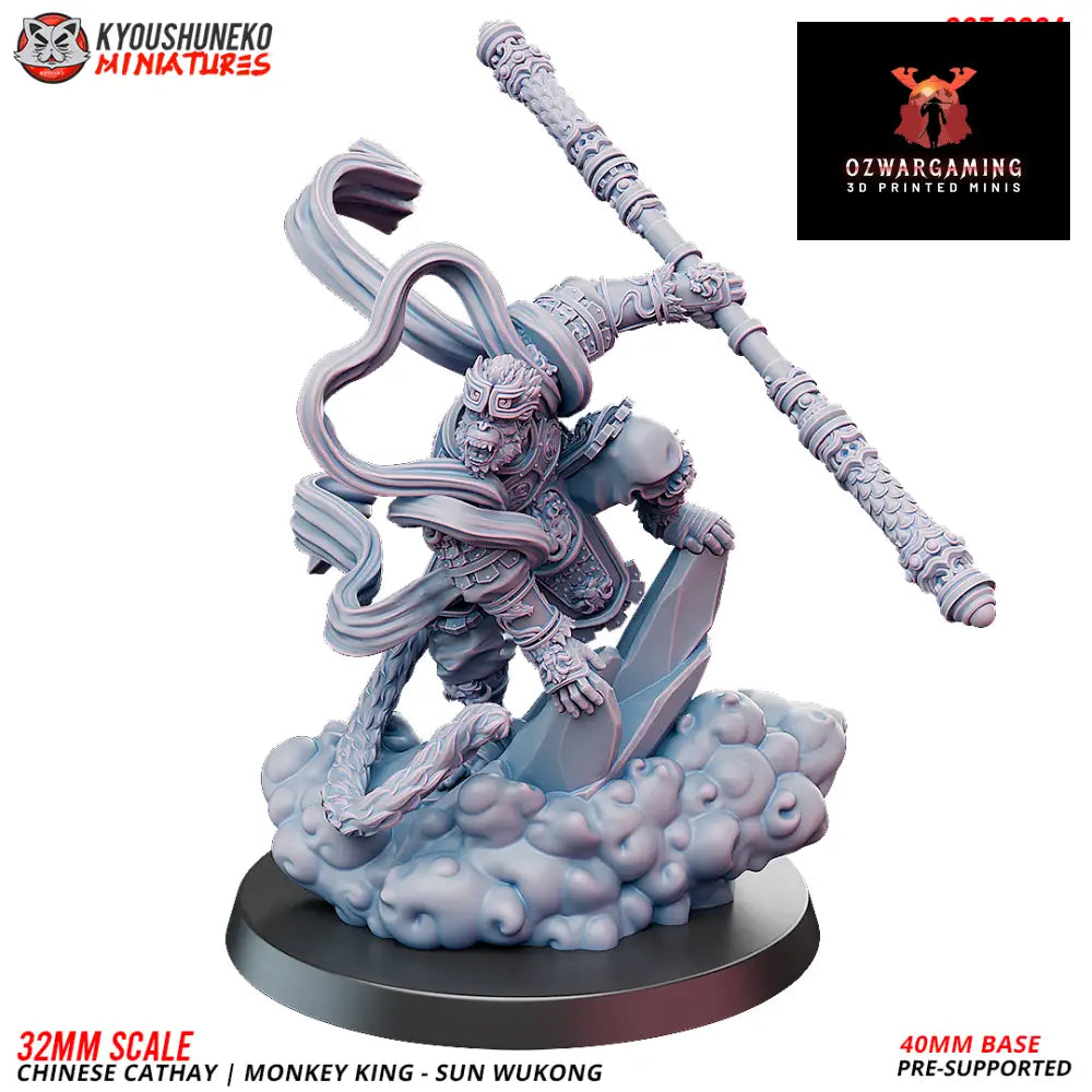 Cathay Sun Wukong | Kyoushuneko 28/32mm Fantasy Wargaming Miniatures Role Playing Miniatures