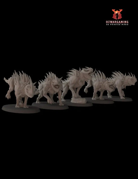Chaotic Realms Hounds | Fantasy Cult 32mm Grimdark Wargaming Miniatures Role Playing Miniatures