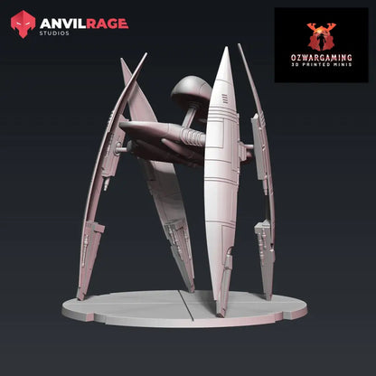 Clanker Starfighter Walking | Anvilrage Galactic SciFi Miniatures 32mm 1/47 Legion Scale Role Playing Miniatures