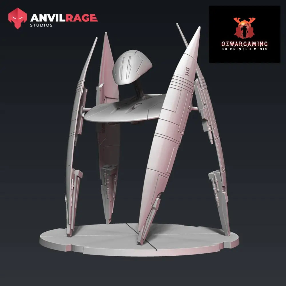 Clanker Starfighter Walking | Anvilrage Galactic SciFi Miniatures 32mm 1/47 Legion Scale Role Playing Miniatures