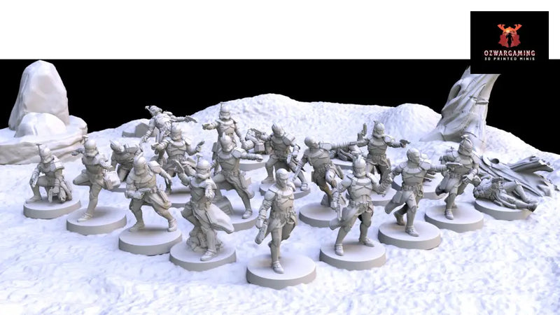 Clone Army Commanders |Galactic Armory 32mm SCI-FI Wargaming Miniatures Role Playing Miniatures