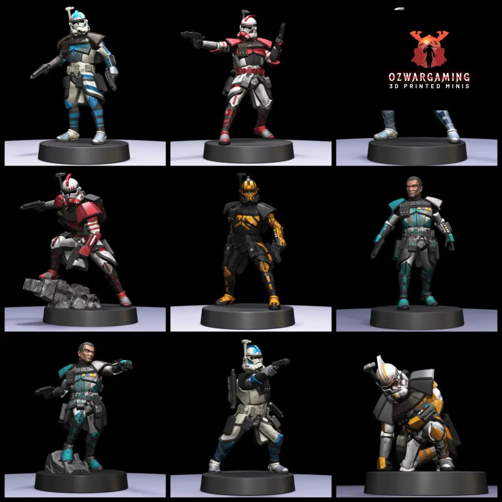 Clone Army Elite Troops |Galactic Armory 32mm SCI-FI Wargaming Miniatures Role Playing Miniatures